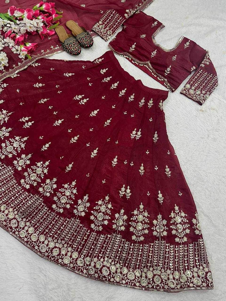 Jimmy Choo Designer Embroidered Lehenga - MYLUXURY LANE ENTERPRISE